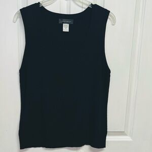 Cable & Gauge Classic Black Cami Tank Knit Top Size 2